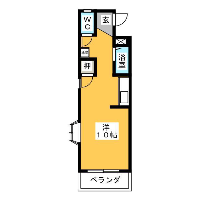 ロイヤルマンション花霞(ワンルーム/2階)の間取り写真