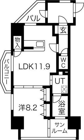 さくらHILLS ARAKO(1LDK/10階)の間取り写真