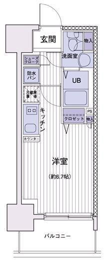 エスティメゾン大島(ワンルーム/7階)の間取り写真