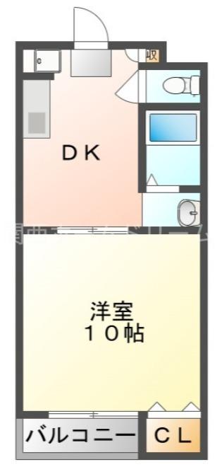 SPマンション(1DK/3階)の間取り写真