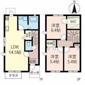 フォーシーズンズ宝ヶ池(3LDK/1階)の間取り写真