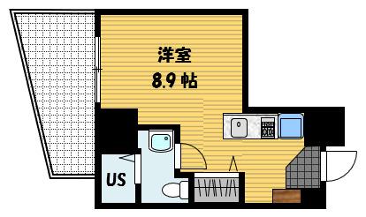 VIVIA(ワンルーム/3階)の間取り写真
