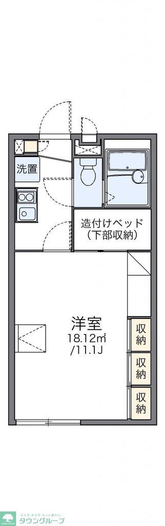レオパレスVENTVERT(1K/1階)の間取り写真
