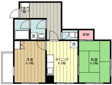 パルテ248(2DK/2階)の間取り写真