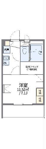 レオパレスルミエール07(1K/3階)の間取り写真
