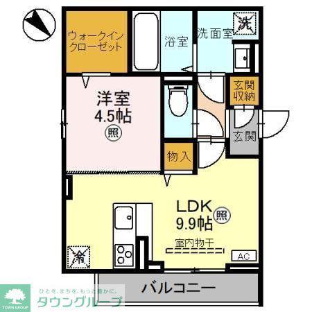 ノーブルヴィラ上尾(1LDK/3階)の間取り写真