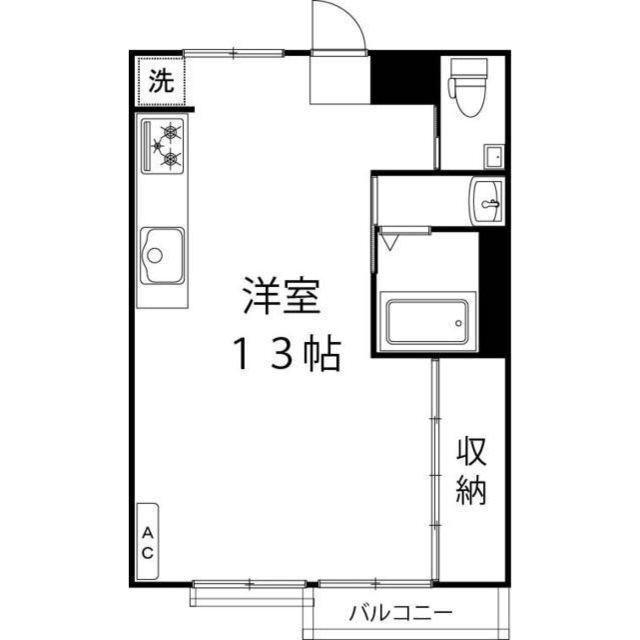モリパレス(ワンルーム/1階)の間取り写真