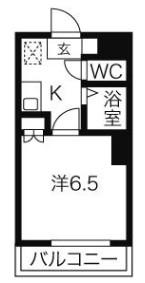 セントラルハイツ滝川(1K/4階)の間取り写真