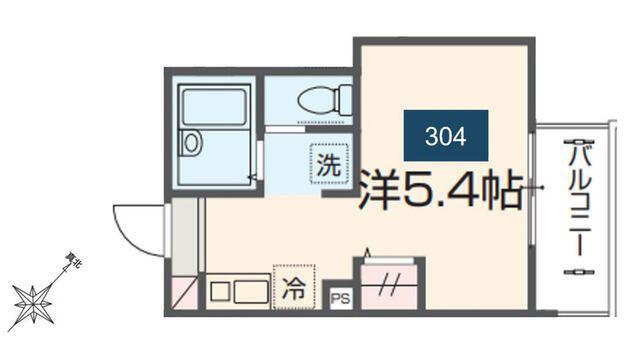 MELDIA番田(ワンルーム/3階)の間取り写真