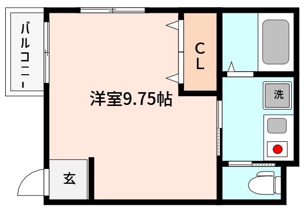 アクロス芦屋西アパートメント(1K/2階)の間取り写真