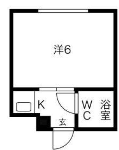 ナバマンション(1K/4階)の間取り写真