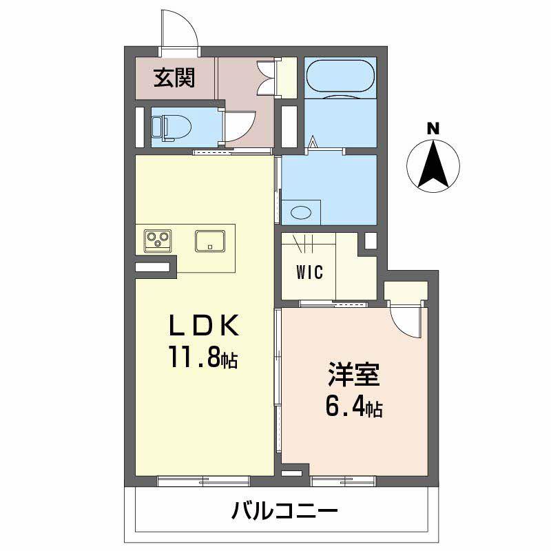 グラン パーチ(1LDK/2階)の間取り写真