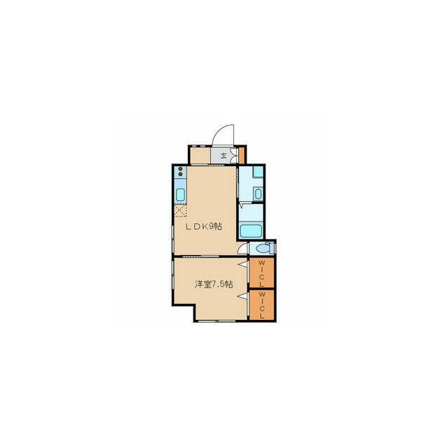 CIMA HOUSE(1LDK/1階)の間取り写真