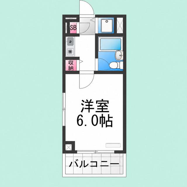 サンタフェ(1K/1階)の間取り写真
