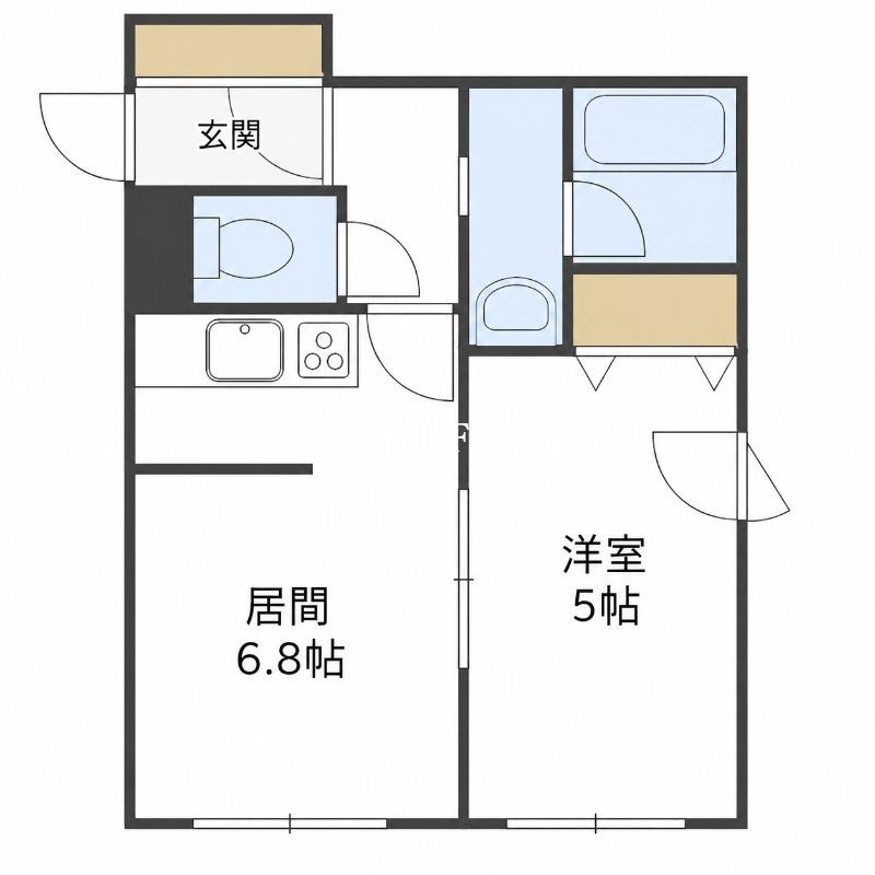 アルティ元町(1LDK/2階)の間取り写真