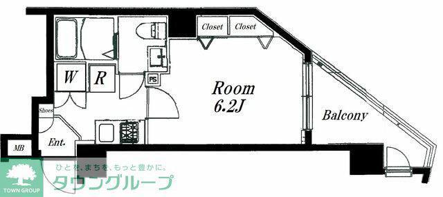 ステージファースト三軒茶屋アジールコートII(1K/11階)の間取り写真