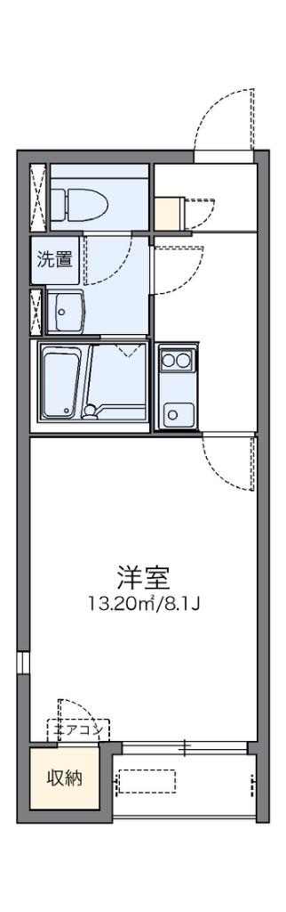 レオネクストSAKAEII(1K/2階)の間取り写真