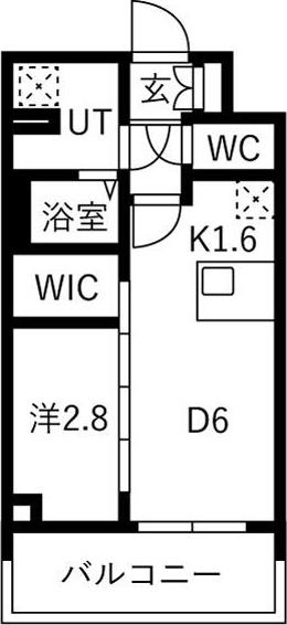 メイクスアート名古屋リニアFRONT(1DK/6階)の間取り写真
