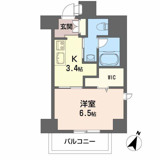 YAMATE435(1K/2階)の間取り写真