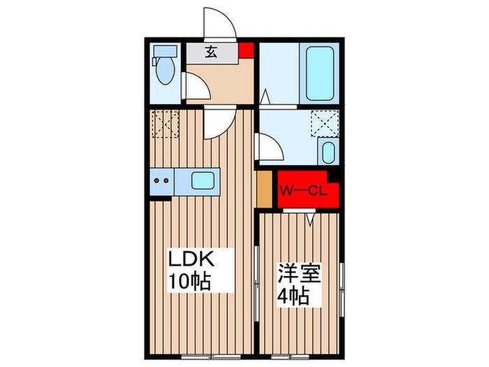 ステラフィオーレ(1LDK/1階)の間取り写真