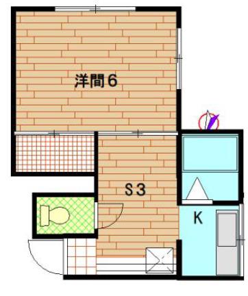 いずみコーポ(1K/1階)の間取り写真