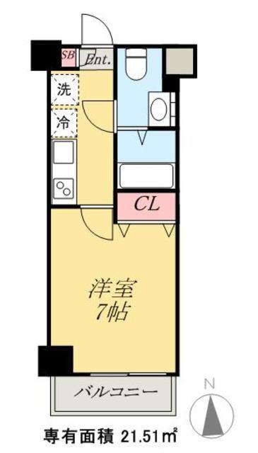 AZESTお花茶屋(1K/3階)の間取り写真