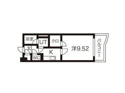 シェーンブルク SCHON BURG2005(1K/2階)の間取り写真