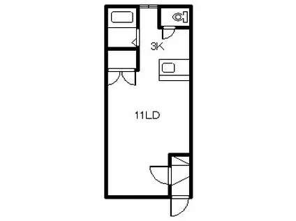 CLAIRE(1K/1階)の間取り写真