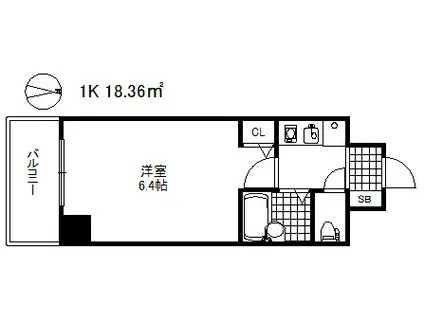 ワコーレ新神戸ステージ(ワンルーム/4階)の間取り写真