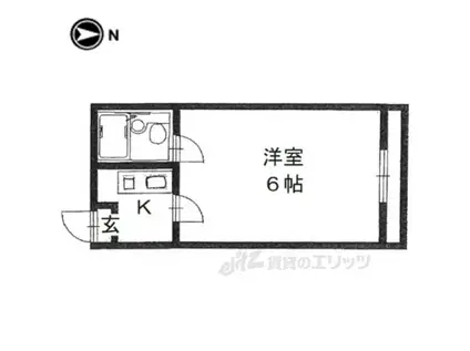 コーポ諏訪西大寺(1K/3階)の間取り写真