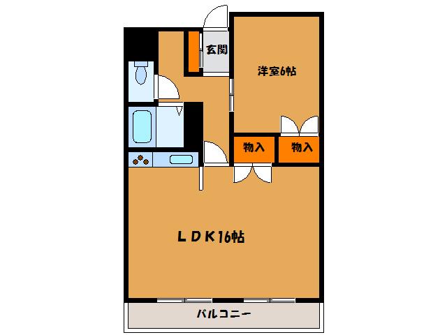 コートハウス的場(1LDK/5階)の間取り写真