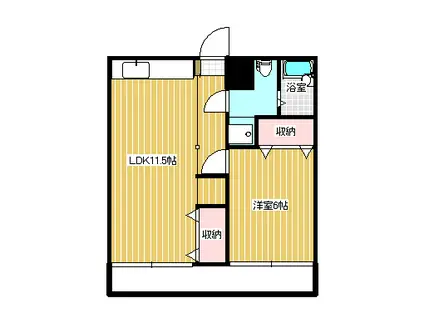 ステラハイツ(1LDK/3階)の間取り写真