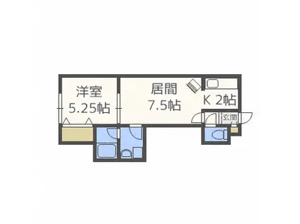 VILLA・POPOLOIII(1LDK/2階)の間取り写真