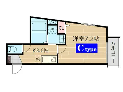 アカシアヒルズ亀有(1K/3階)の間取り写真