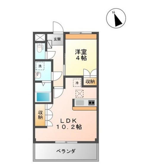 サンフィットフジマンA(1LDK/1階)の間取り写真