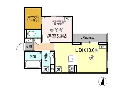 CAMPHORAI(1LDK/3階)の間取り写真