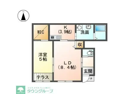 フロレアート大磯(1LDK/1階)の間取り写真