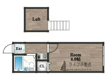 ANEMOS(1K/1階)の間取り写真