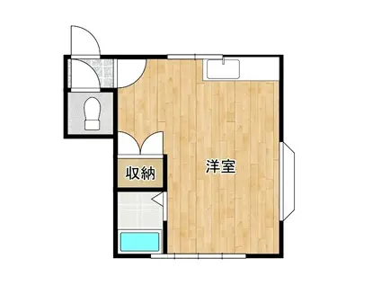 梶進コーポ(ワンルーム/1階)の間取り写真