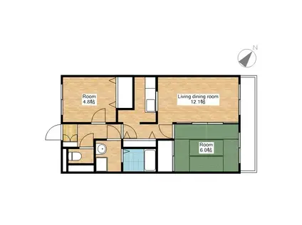 プロニティ桜宮(2LDK/2階)の間取り写真