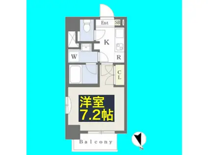 コスモナーレ千種(1K/6階)の間取り写真