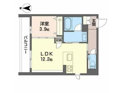 セロニアス藤が丘(1LDK/3階)の間取り写真