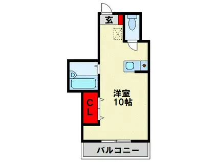 陣山ハイマート(ワンルーム/8階)の間取り写真