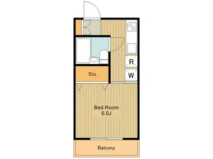 コーポラス紀里(1K/3階)の間取り写真