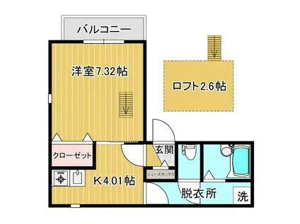 PARKNOTE(1K/3階)の間取り写真