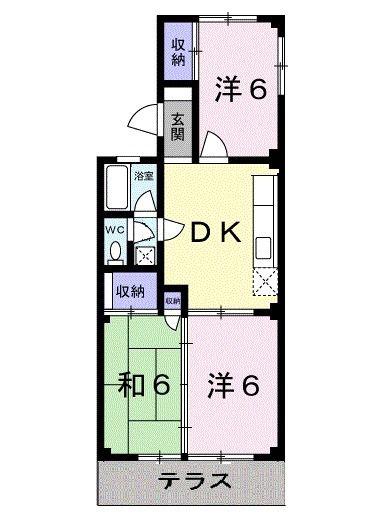 橋本ハイツ(3DK/1階)の間取り写真