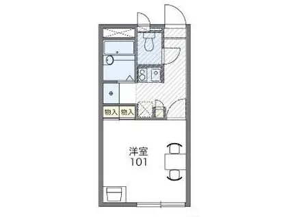 レオパレスツェーンブルグ(1K/1階)の間取り写真