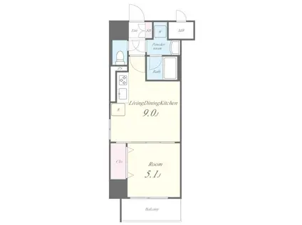 GRAND CHARME(1LDK/6階)の間取り写真