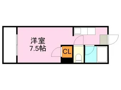 アビターレ下荒田I(ワンルーム/4階)の間取り写真