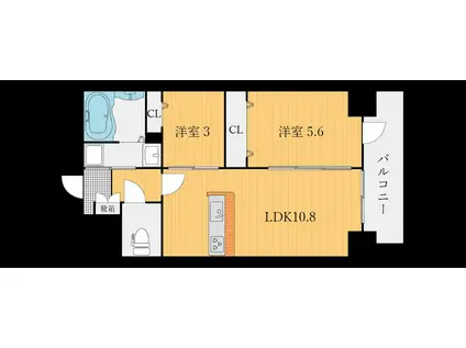 プレジデンスざ京(1SLDK/11階)の間取り写真